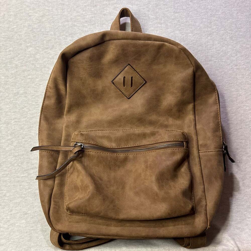American Eagle Brown Faux Leather Backpack